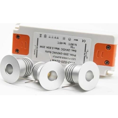 3W DC 12V 24V Mini LED Lamp with Slim Driver Adapter for Hotel Dining Spot Light Cabinet Kitchen Lighting Lamp Ceiling Downlight