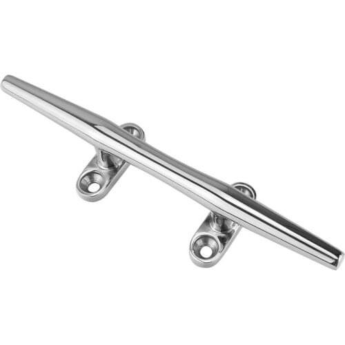 Marine Grade 10 Inch 316 Stainless Steel Heavy Duty Hollow Open Base Cleat Bollard Boat Dock Deck Rope Cleat Marine Accessories