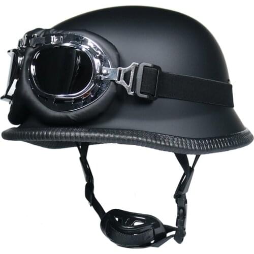 Virtue Electric Motorcycle Helmet World War II German Soldier Style Retro Helmet Fashion Motorcycle Travel Half Helmet Cool