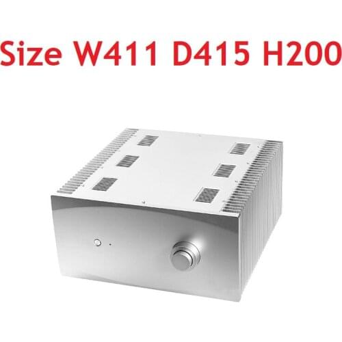 CJ-166 All Aluminum Luxury Class A Power Amplifier Chassis Size 411*415*200 DIY Amplifier Housing Silver Shell Quality Sandblast