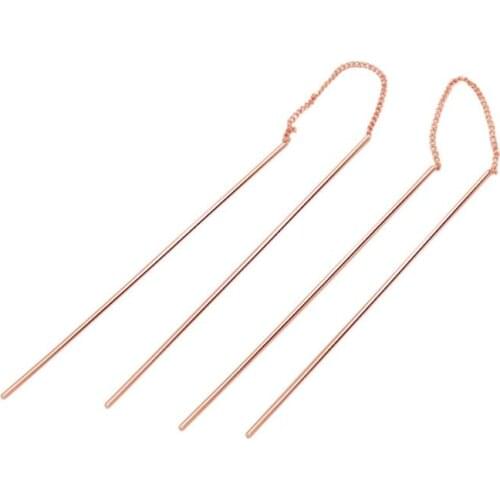 Simple fashion ear line plated rose gold earrings jewelry female gift