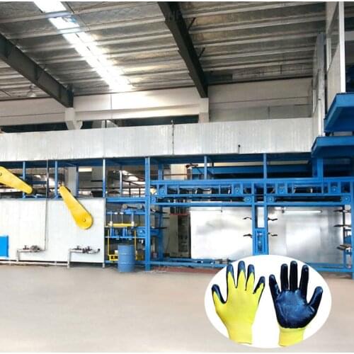 Work Protection Nitrile Half Dipping Glove Machine Labor Plastic Dipping Waterproof Gloves Cotton Gloves Dipping Machine