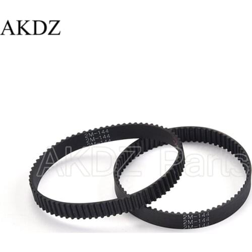 2MGT 2M 2GT Synchronous Timing belt Pitch length 144 width 6mm/9mm Teeth 72 Rubber closed
