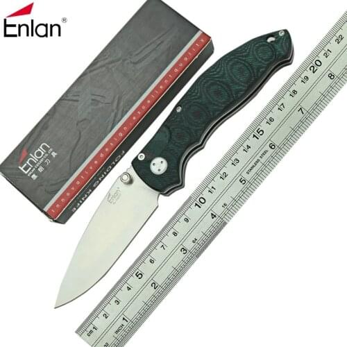 Enlan EL-04MCT Folding Knife 8Cr13Mov Blade G10 Handle Gift Knives pocket fruit knives outdoor camping hunting EDC Tools
