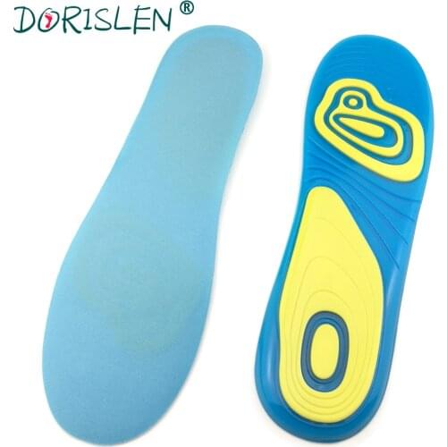 DORISLEN Silicone Gel Insoles Sports Massaging Shock Absorption Shoe Pads For Men And Women