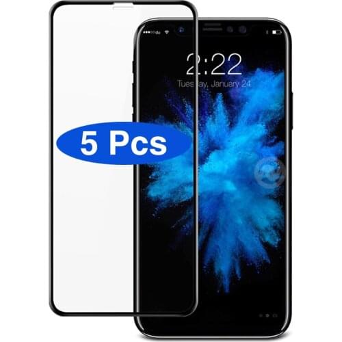 5 Pieces Full Cover Tempered Glass For iPhone SE 2020 11 Pro Max Screen Protector Protective Glass For iPhone 6 6s 7 8 XS Max XR