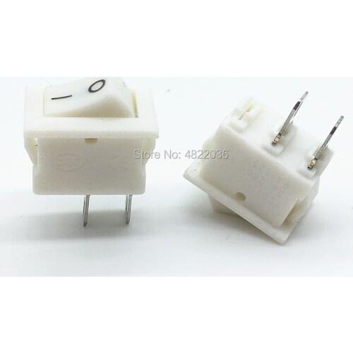 10pcs KCD11-101 3A/250V Small White 10*15mm SPST 2PIN ON/OFF Boat Rocker Switch Car Dash Dashboard Truck RV ATV Home
