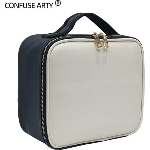 2021 PU Heightened 10CM Cosmetic Bag Large Capacity Travel Portable Makeup Bags