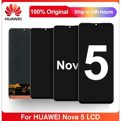 6.39'' Original Screen For Huawei Nova 5 Pro LCD Display Touch Screen Digitizer Assembly With Frame For Huawei Nova 5 Nova5 Lcd