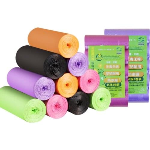 Degradable garbage bags, household plastic bags, thickened medium size plastic bags, kitchen starch bags