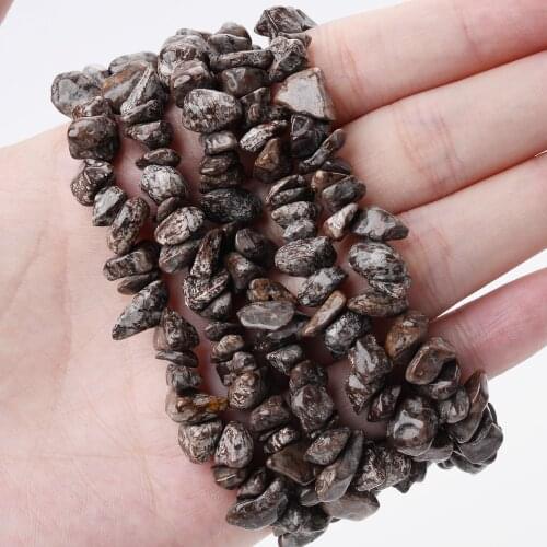 Natural Stone Beads Irregular Alabaster Chips Gravel Bead for Jewelry Making DIY Bracelet Necklace Accessories 15 Inches/Strand