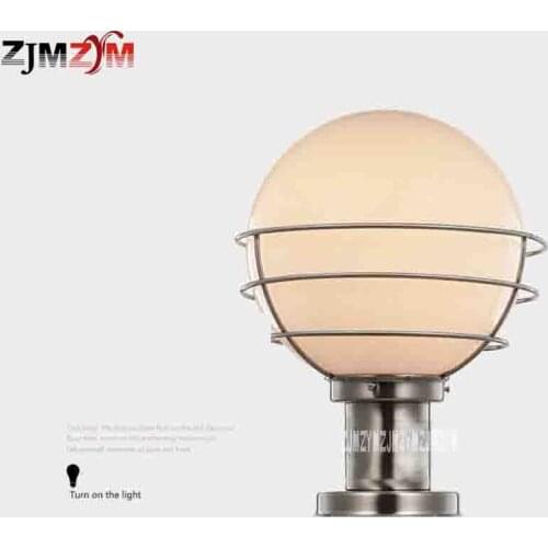 DL-0101 Outdoor Waterproof Pillar Lamp Classic Round Ball Lamp Gate Lights Stainless Steel Stigma Lamp Diameter 250mm Hot Sale