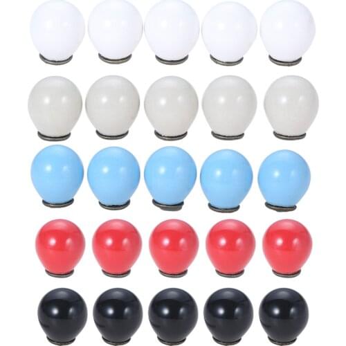Dophee 5pcs 21*26mm Ceramic Door Handles Round Cabinet Knobs Cupboard Drawer Wardrobe Pull Knob Candy Color Accessories