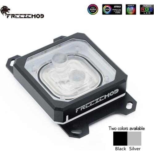 FREEZEMOD PC Water Coolling CPU Water Block for AMD AM2 AM3 AM4 Copper Base Plate,5V 3PIN AURA SYNC,AMD-PK5E