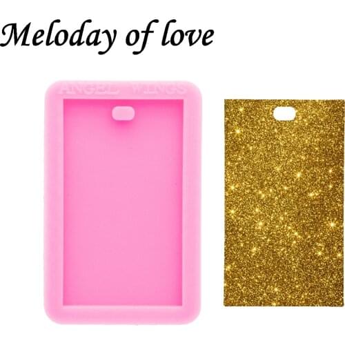 Glossy Rectangle Keychain Mold Silicone Mould DIY Handmade for Epoxy Resin Jewellery Making Key ring decoration DY0575