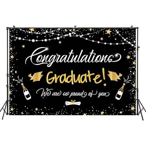 HUAYI Photography Backdrop Graduate School Student Celebration Party decor banner Customize Photo Background Studio Photocalls