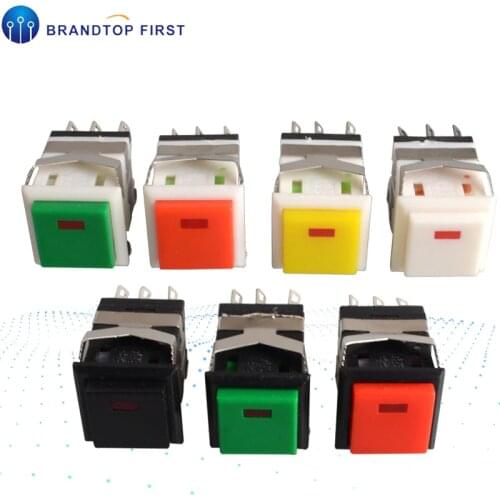 KD2-22 Momentary ON-(ON) square LED illuminated small square push button switch