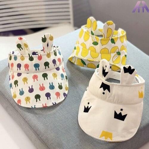 Summer Kids Empty Top Sun Hat Cartoon Fruit Cute Decoration for Boy and Girl Sun Protection Hat Newborn Outdoor Beach Peaked Cap
