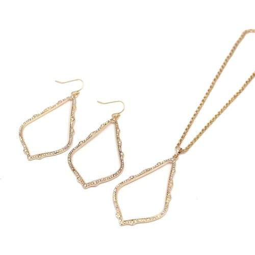 2020 Hot Selling Cutout Big Water Drop Clear Stone Pave Dangle Earrings High Polish AB Stone Pave Teardrop Earrings