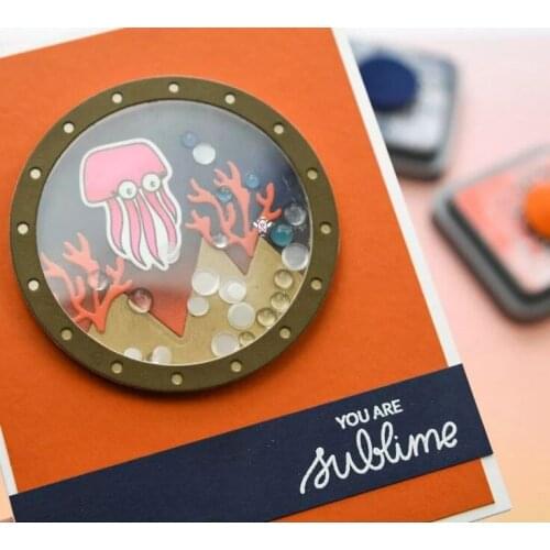 Mmao Crafts Metal Steel Cutting Dies Porthole Coral Stencil For DIY Scrapbooking Paper/photo Cards Embossing Dies