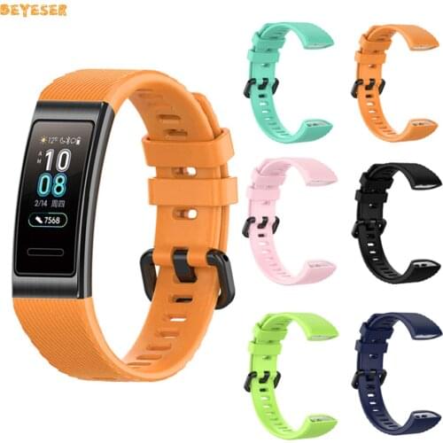 Soft Silicone Watch Strap For Huawei Band4 Pro Wristband Bracelet For Huawei Band3/3 Pro Smartwatch Replacement Watchband Belt