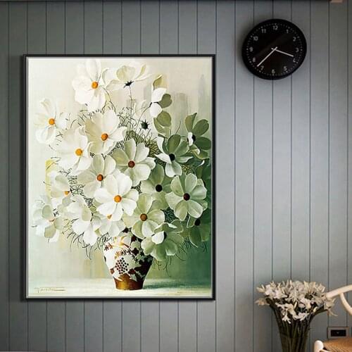 5D Diamond Painting Kit Full Drill Embroidered Flower Cross Stitch Pictures