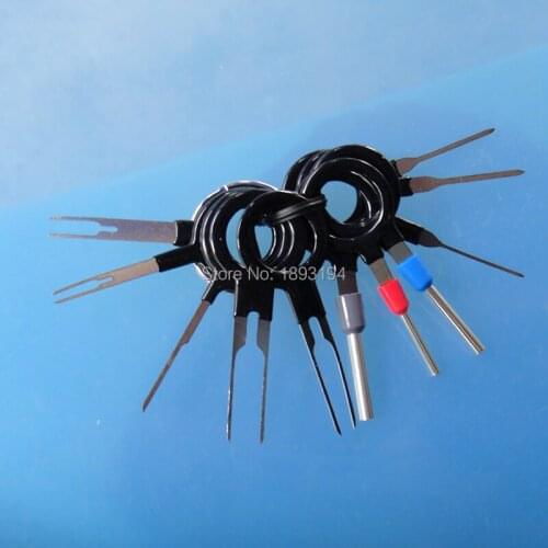 11Pcs Auto Terminals Removal Key Tool Set,Car Electrical Cable Wiring Crimp Connector Pin Extractor Kit,Car Repair Hand Tool