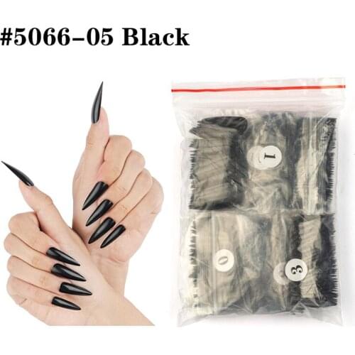 500 Pieces/set Fake Nails Tips Matte Full Cover Long Ballet Fake Nail Art Manicure Candy Color DIY Acrylic French Nails