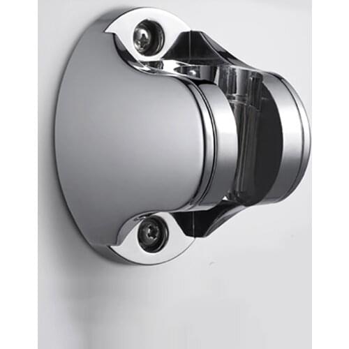 Wall Mounted Shower Bracket with Screws for Handheld Shower Head, Angle Adjustable Shower Head Holder Base for Bathroom Chrome