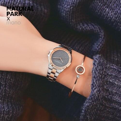 NATURAL PARK Women's Watches With Rhinestones