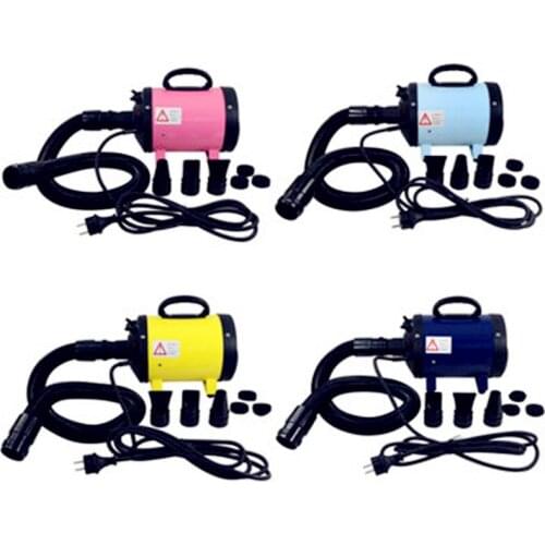 2017 New Dog Blow Dryer For Large Medium Small Dogs Variable Speed Hair Blower 220v+adaptor 2400w Pet Blow Dryer