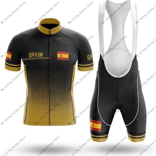 2020 New Spain Cycling Jersey Pro Team Cycling Clothing Summer Short sleeve MTB Cycling Shirts Men Bike Jersey Ropa de Ciclismo