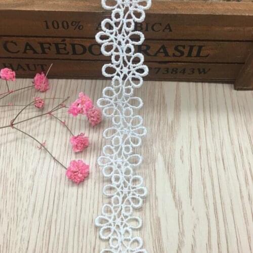 30Yards/lot 2cm Width New Arrival Flowers Embroidery Water Soluble Lace Trim Venice DIY Handmade Lace Trimmings for Garments