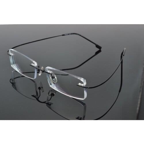 2016 Titanium Alloy Hingeless Rimless Reading Glasses Ultra light UV400 Anti-fatigue Lenses +1.0 +1.5 +2.0 +2.5 +3.0 +3.5 +4.0