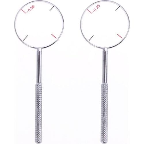 Round Optical Cross Cylinder Lens Tool Optical Instruments Ophthalmic Lens Diopters Optometry Accessories 0.25 / 0.50 R9JF