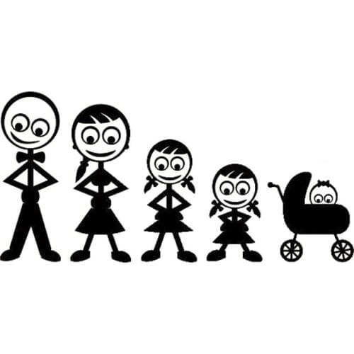 The Family Friendly Personalized Custom Car Stickers Reflective Waterproof Vinyl Decals Black/Silver 14cm*6cm