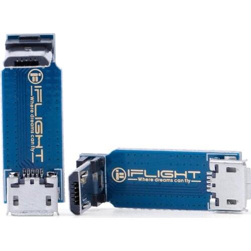 2pcs iFlight L-Type Adapter Plate Micro USB Male to Female Support data transmission synchronization function for FPV drone part