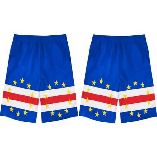 CAPE VERDE youth custom made name number country beach shorts nation flag cv portuguese college print photo island casual shorts