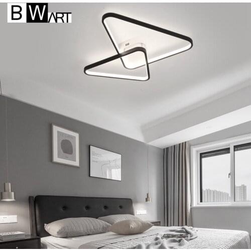 Ceiling Mount Modern Led Chandelier Decoraction Black White Chandelier Lighting For Living room Bedroom Light Fixtures Luminaire