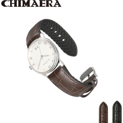 CHIMAERA Watchbands Watch Straps Genuine Leather and Silicone Strap Watch Band for 20 22 24 mm Watch Strap