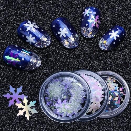 Christmas Special 10mm Nail Art Sticker Self-adhesive Nail Art Sticker Manicure Design White Snow Sticker Nail Art Design
