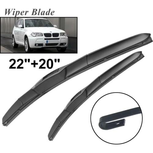 Okowiper RHD & LHD Front Wiper Blades For BMW X3 E83 2003 - 2010 Windshield Windscreen Front Window 22"+20"