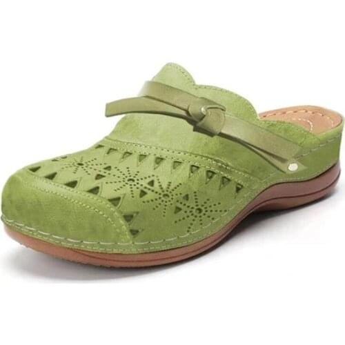 Summer Womens Slippers 2021 Vintage Roman Woman Shoes Casual Wedge Platform Sandals Hollow Comfort Beach Shoe Female Flip Flops