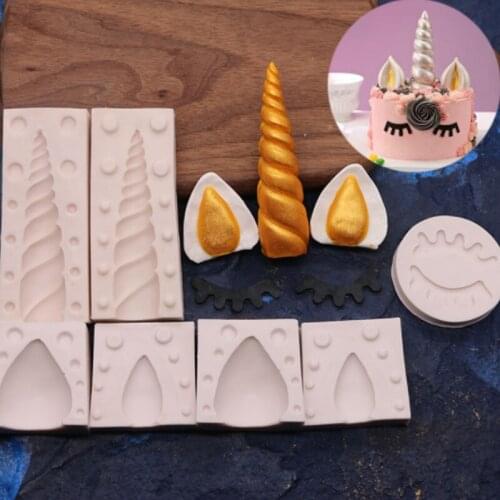 Unicorn Animalsl Silicone Molds Fondant Cake Decor Tools Silicone Molds Sugarcrafts Chocolate Baking Tools Cakes Gumpaste Form