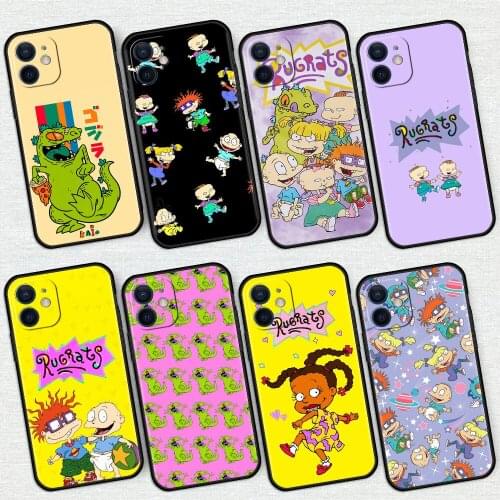 Silicone Soft Phone Case For iPhone 12 Mini 11 Pro Max XS XR X 6 7 8 Plus 6S 5 5S SE 2020 Cover Coque Fundas Cartoon Rugrat