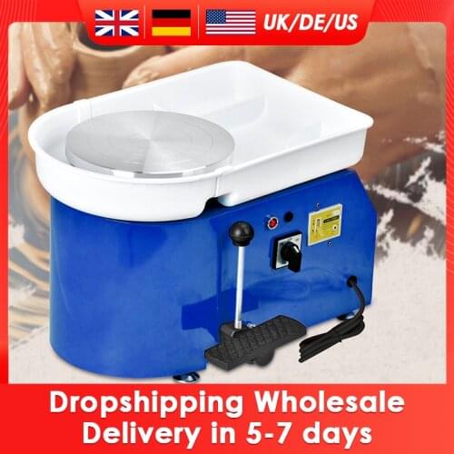 Blue Pottery Wheel Pottery Forming Machine 25CM 350W Electric Pottery Wheel With Foot Pedal DIY Clay Tool Ceramic Machine