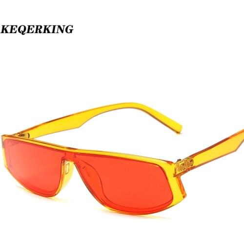 Women Irregular Fashion Cat Eye Sunglasses Women Luxury Brand Orange Clear Lens Sun Glasses Crystal Shades UV400 Hip Hop Shades