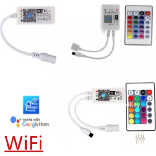 5V 12V 24V LED Strip Bluetooth / WIFI RGB / RGBW Controller Android IOS APP Alexa Google Magic Home IR Control