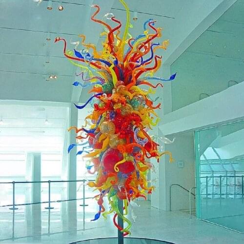 Brighter Colored Glass Sculpture Interior Decoration Hand Blown Glass Tree Floor Lamps Hotel Lobby Large Murano Glass Sculpture