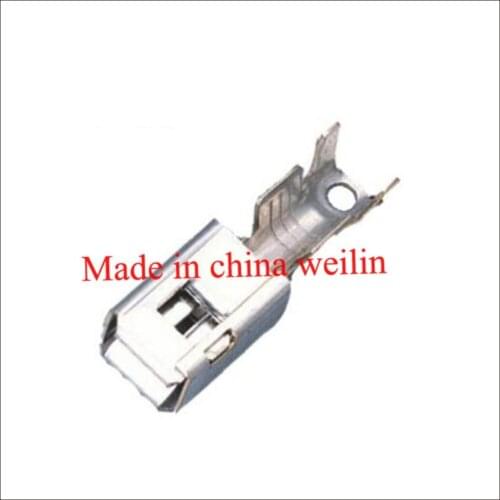 100pcs terminal DJ624B-D6.3B Male connector female wire connector Plugs socket Wire harness Soft Jacket